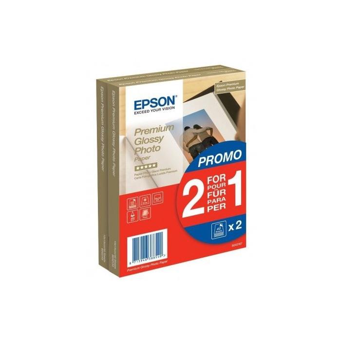 Фотобумага для принтеров - Epson photo paper 10x15 Premium Glossy 255g 2x40 sheets C13S042167 - быстрый заказ от производителя