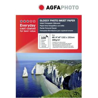 Photo paper for printing - Agfaphoto photo paper 10x15 Glossy 180g 100 sheets AP180100A6 - quick order from manufacturer