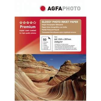 Fotopapīrs printeriem - Agfaphoto photo paper A4 Photo Glossy 210g 50 sheets AP21050A4N - ātri pasūtīt no ražotāja