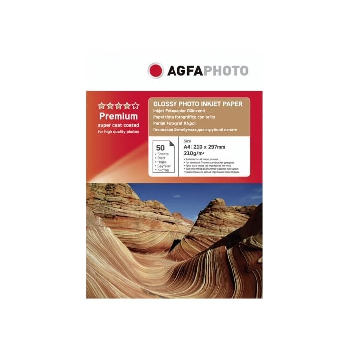 Photo paper for printing - Agfaphoto photo paper A4 Photo Glossy 210g 50 sheets AP21050A4N - quick order from manufacturer