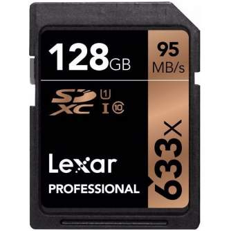 Atmiņas kartes - Lexar memory card SDXC 128GB Pro 633x U3 V30 95MB/s LSD128GCB1EU633 - ātri pasūtīt no ražotāja