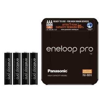 Baterijas, akumulatori un lādētāji - Panasonic Batteries Panasonic eneloop rechargeable battery Pro AAA 930 4SP BK-4HCDE/4LE - ātri pasūtīt no ražotāja
