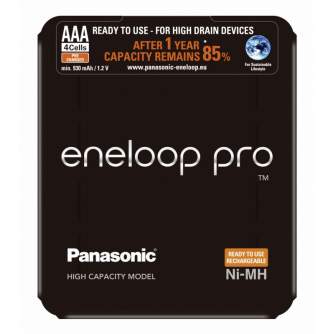 Батарейки и аккумуляторы - Panasonic Batteries Panasonic eneloop rechargeable battery Pro AAA 930 4SP BK-4HCDE/4LE - быстрый зак