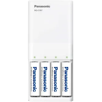 Baterijas, akumulatori un lādētāji - Panasonic Batteries Panasonic eneloop lādētājs BQ-CC87USB + 4x1900 K-KJ87MCC40USB - perc šodien Master Foto veikalā un ar piegādi