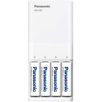 Baterijas, akumulatori un lādētāji - Panasonic Batteries Panasonic eneloop lādētājs BQ-CC87USB + 4x1900 K-KJ87MCC40USB - ātri pasūtīt no ražotāja