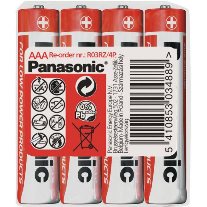Baterijas, akumulatori un lādētāji - Panasonic Baterija AAA 4 pcs - perc šodien veikalā un ar piegādi