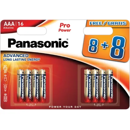 Panasonic Batteries Panasonic Pro Power battery LR03PPG/16B (8+8pcs) LR03PPG/16BW 8+8