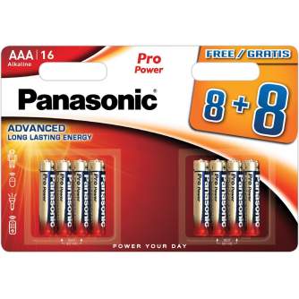 Baterijas, akumulatori un lādētāji - Panasonic Batteries Panasonic Pro Power battery LR03PPG/16B (8+8pcs) LR03PPG/16BW 8+8 - ātri pasūtīt no ražotāja