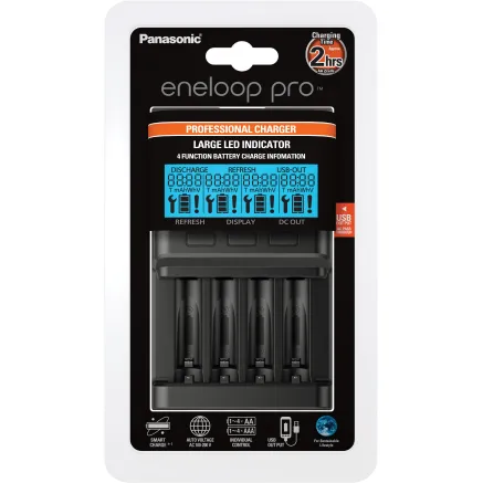 Professional Smart & Quick Charger Panasonic ENELOOP BQ-CC65E w/o batteries ( 4 cells charger)