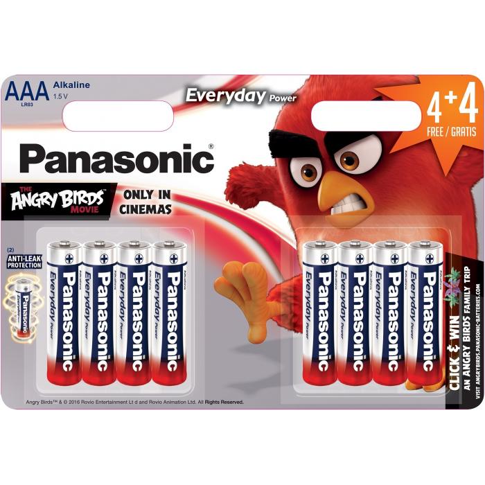 Baterijas, akumulatori un lādētāji - Panasonic Batteries Panasonic Everyday Power battery LR03EPS/8BW (4+4) AB - ātri pasūtīt no ražotāja