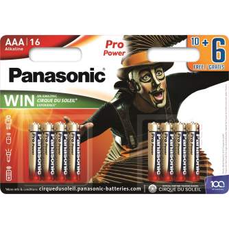 Baterijas, akumulatori un lādētāji - Panasonic Batteries Panasonic Pro Power battery LR03PPG/16B 10+6pcs LR03PPG/16BW 10+6F - ātri pasūtīt no ražotāja