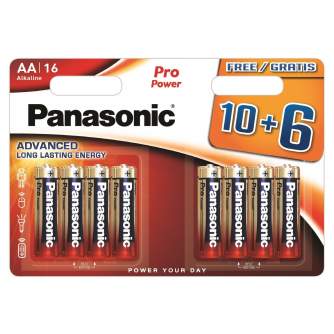 Baterijas, akumulatori un lādētāji - Panasonic Batteries Panasonic Pro Power battery LR6PPG/16B 10+6pcs LR6PPG/16BW 10+6F - ātri pasūtīt no ražotāja