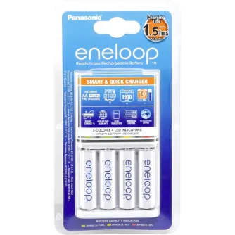 Baterijas, akumulatori un lādētāji - Panasonic Batteries Panasonic eneloop lādētājs BQ-CC55 + 4x1900 K-KJ55MCC40E - ātri pasūtīt no ražotāja