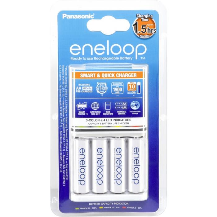 Batteries and chargers - Panasonic Batteries Panasonic eneloop charger BQ-CC55 + 4x1900 K-KJ55MCC40E - quick order from manufacturer
