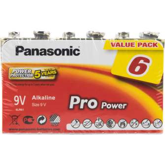 Baterijas, akumulatori un lādētāji - Panasonic Batteries Panasonic Pro Power battery 6LR61PPG/6BB 9V - ātri pasūtīt no ražotāja