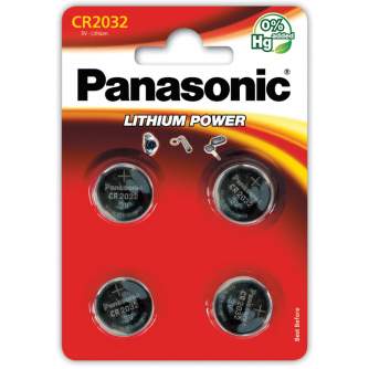 Baterijas, akumulatori un lādētāji - Panasonic Batteries Panasonic battery CR2032/4B CR-2032EL/4B - ātri pasūtīt no ražotāja