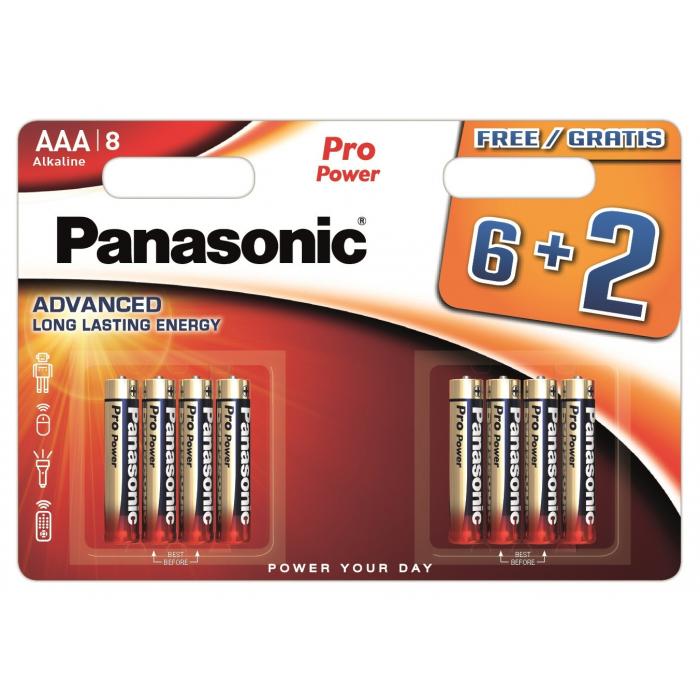 Батарейки и аккумуляторы - Panasonic Batteries Panasonic Pro Power battery LR03PPG/8B (6+2) - быстрый заказ от производителя