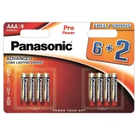 Батарейки и аккумуляторы - Panasonic Batteries Panasonic Pro Power battery LR03PPG/8B (6+2) - быстрый заказ от производителяБатарейки и аккумуляторы - Panasonic Batteries Panasonic Pro Power battery LR03PPG/8B (6+2) - быстрый заказ от производителя