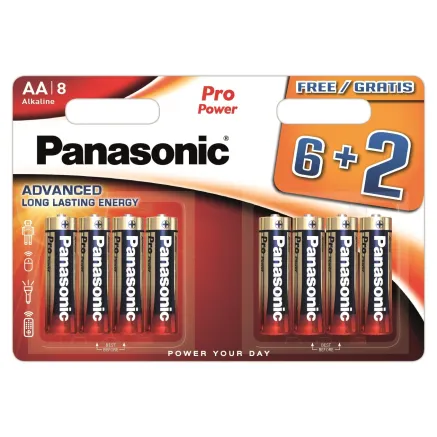 Panasonic Batteries Panasonic Pro Power battery LR6PPG/8BW (6+2) LR6PPG/8B (6+2)