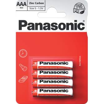 Baterijas, akumulatori un lādētāji - Panasonic Batteries Panasonic battery R03RZ/4B - ātri pasūtīt no ražotāja