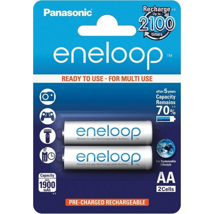Baterijas, akumulatori un lādētāji - Panasonic Batteries Panasonic eneloop rechargeable battery AA 1900 2BP BK-3MCCE/2BE - ātri pasūtīt no ražotāja