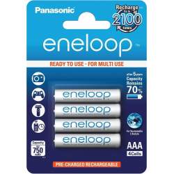 Baterijas, akumulatori un lādētāji - Panasonic Batteries Panasonic eneloop akumulators AAA 750 4BP BK-4MCCE/4BE - perc šodien veikalā un ar piegādi