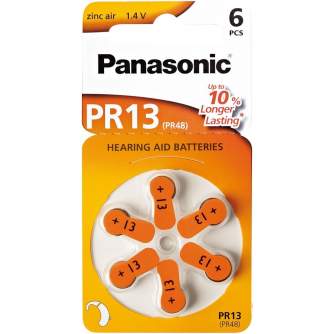 Baterijas, akumulatori un lādētāji - Panasonic Batteries Panasonic hearing aid battery PR13L/6DC PR-13L/6LB - ātri pasūtīt no ražotāja