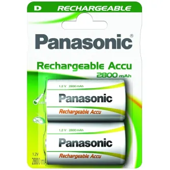 Discontinued - Panasonic Batteries Panasonic rechargeable battery NiMh 2800mAh P20P/2B HHR-1SRE/2B
