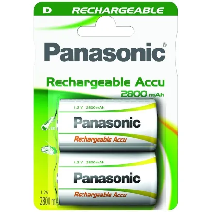 Panasonic Batteries Panasonic akumulators NiMh 2800mAh P20P/2B HHR-1SRE/2B