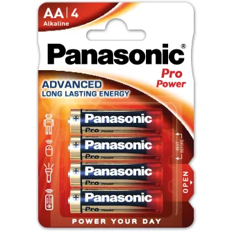 Baterijas, akumulatori un lādētāji - Panasonic Batteries Panasonic Pro Power baterija LR6PPG/4B LR6PPG/4BP - perc šodien veikalā un ar piegādi
