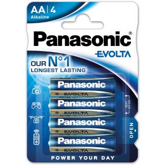 Baterijas, akumulatori un lādētāji - Panasonic Batteries Panasonic Evolta baterija LR6EGE/4B LR6EGE/4BP - ātri pasūtīt no ražotāja