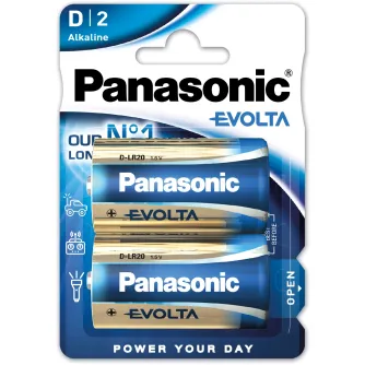 Baterijas, akumulatori un lādētāji - Panasonic Batteries Panasonic Evolta battery LR20EGE/2B LR20EGE/2BP - ātri pasūtīt no ražotāja