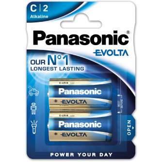 Baterijas, akumulatori un lādētāji - Panasonic Batteries Panasonic Evolta battery LR14EGE/2B LR14EGE/2BP - ātri pasūtīt no ražotāja