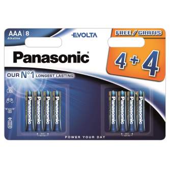 Batteries and chargers - Panasonic Batteries Panasonic Evolta battery LR03EGE/8B (4+4pcs) LR03EGE/8BW 4+4F - quick order from manufacturer
