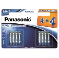 Vairs neražo - Panasonic Batteries Panasonic Evolta baterija LR03EGE/8B (4+4 gb.) LR03EGE/8BW 4+4FVairs neražo - Panasonic Batteries Panasonic Evolta baterija LR03EGE/8B (4+4 gb.) LR03EGE/8BW 4+4F