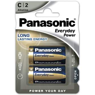 Baterijas, akumulatori un lādētāji - Panasonic Batteries Panasonic Everyday Power battery LR14EPS/2B LR14EPS/2BP - ātri pasūtīt no ražotāja