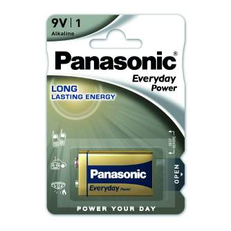 Baterijas, akumulatori un lādētāji - Panasonic Batteries Panasonic Everyday Power battery 6LR61EPS/1B 9V 6LF22EPS/1BP - perc šodien veikalā un ar piegādi