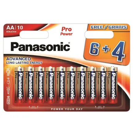 Panasonic Batteries Panasonic Pro Power baterija LR6PPG/10B (6+4 gb.) LR6PPG/10BW 6+4F