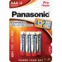 Батарейки и аккумуляторы - Panasonic Batteries Panasonic Pro Power battery LR03PPG/6B (4+2) LR03PPG/6BP 4+2F - быстрый заказ от 