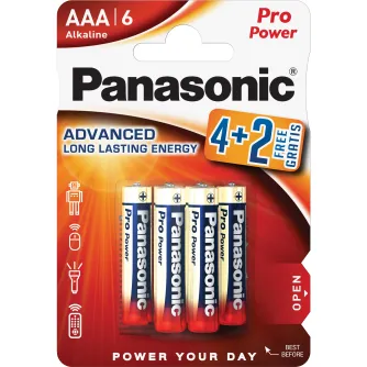 Batteries and chargers - Panasonic Batteries Panasonic Pro Power battery LR03PPG/6B (4+2) LR03PPG/6BP 4+2F - quick order from manufacturer