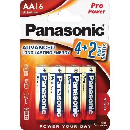 Panasonic Batteries Panasonic Pro Power battery LR6PPG/6B (4+2) LR6PPG/6BP 4+2F
