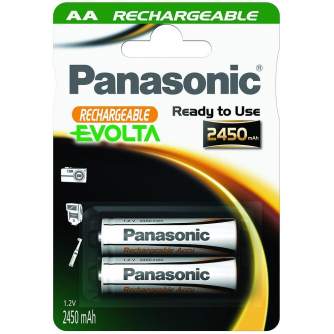 Батарейки и аккумуляторы - Panasonic Batteries Panasonic Evolta аккумуляторные батарейки AA 2450mAh P-6E/2B HHR-3XXE/2BC - быстрый заказ от производителя