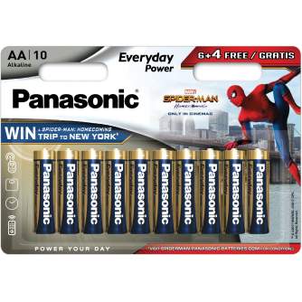 Baterijas, akumulatori un lādētāji - Panasonic Batteries Panasonic Everyday Power battery LR6EPS/10BW (6+4) LR6EPS/10BW 6+4F - ātri pasūtīt no ražotāja