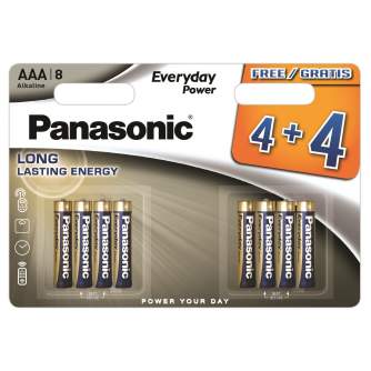 Baterijas, akumulatori un lādētāji - Panasonic Batteries Panasonic Everyday Power battery LR03EPS/8BW (4+4) LR03EPS/8BW 4+4F - ātri pasūtīt no ražotāja