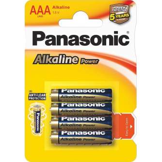 Baterijas, akumulatori un lādētāji - Panasonic Batteries Panasonic Alkaline Power battery LR03APB/4B LR03APB/4BP - ātri pasūtīt no ražotāja