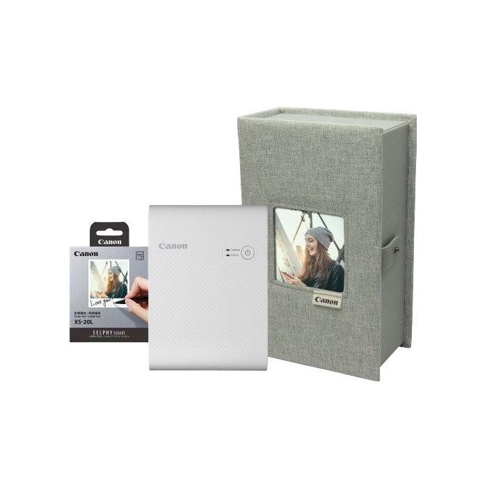 Printeri un piederumi - Canon photo printer + photo paper Selphy Square QX10 Premium Kit, white 4108C017 - ātri pasūtīt no ražotāja
