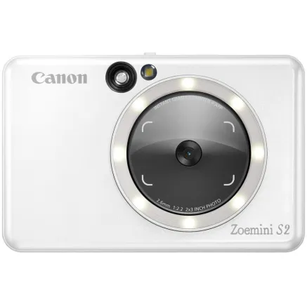 Canon Zoemini S2 Instant Camera with Ring Light, White