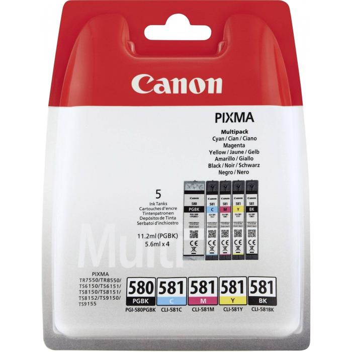 Printeri un piederumi - Canon tintes kasetne PGI-580/CLI-581 Multipack, melna/krāsaina 2078C005 - ātri pasūtīt no ražotāja