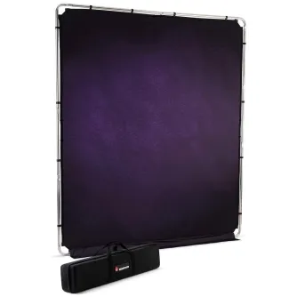 Background Set with Holder - Manfrotto frame + background EzyFrame Vintage, aubergine LL LB7938 - quick order from manufacturer