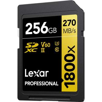 Memory Cards - Lexar memory card SDXC 256GB Professional 1800x UHS-II U3 V60 LSD1800256G-BNNNG - buy today in store and with delivery